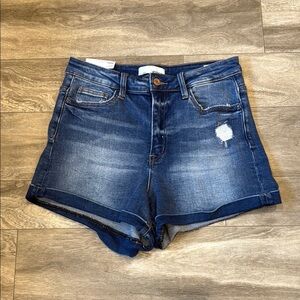 Vervet Cuffed MOM Denim Jean Shorts